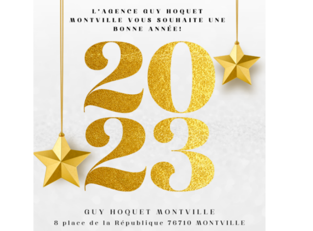[ 🎉 BONNE ANNEE 2023 🍾 ]   Toute l’équipe vous présente ses meilleurs vœux pour cette nouvelle année ! ✨   Que tous vos projets se réalisent ! 🙏  A très vite chez Guy Hoquet ! 💙🤍